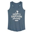thumbnail image 1 of Peanuts - Snoopy Sarcasm Society - Women's Racerback Tank Top, 1 of 6
