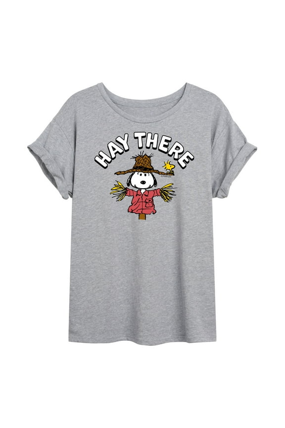 - Snoopy Scarecrow Hay There - Women's Oversized T-Shirt