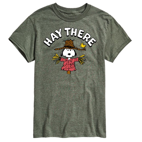 Peanuts - Snoopy Scarecrow Hay There - Men's Short Sleeve Graphic T-Shirt