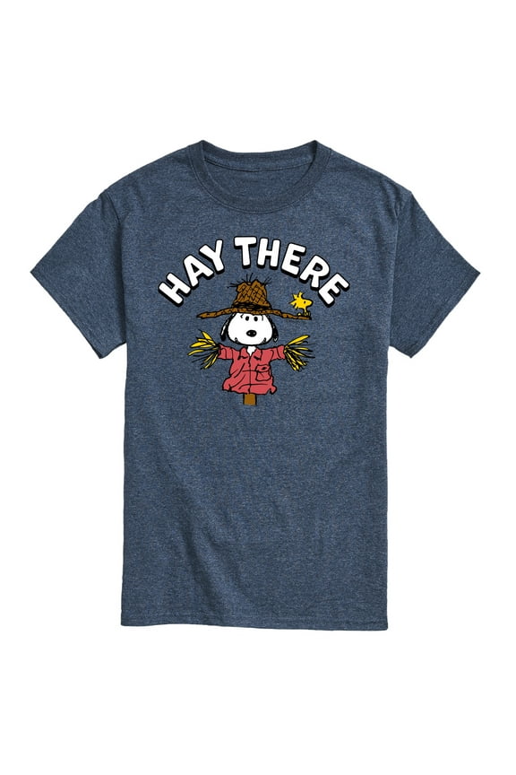 - Snoopy Scarecrow Hay There - Men's Short Sleeve Graphic T-Shirt