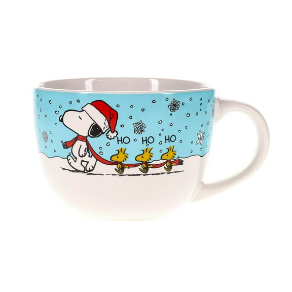 Peanuts Snoopy Scarf Walk 24oz Ceramic Soup Mug
