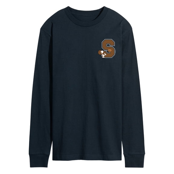 Peanuts - Snoopy School Football - Men's Long Sleeve Graphic T-Shirt