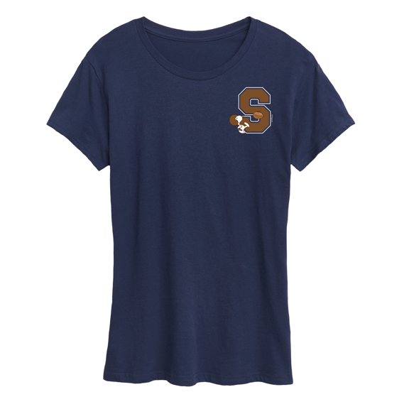 Peanuts - Snoopy School Football - Women's Short Sleeve Graphic T-Shirt