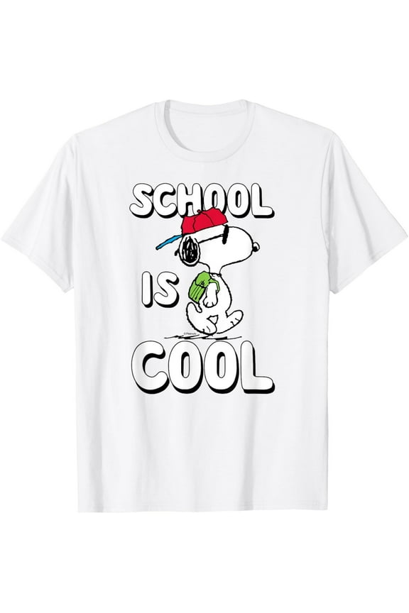 Peanuts Snoopy School Is Cool Shirt – Official Back to School Tee for Kids & Adults