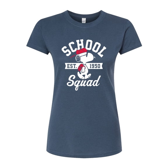 Peanuts - Snoopy School Squad  - Juniors Fitted Graphic T-Shirt