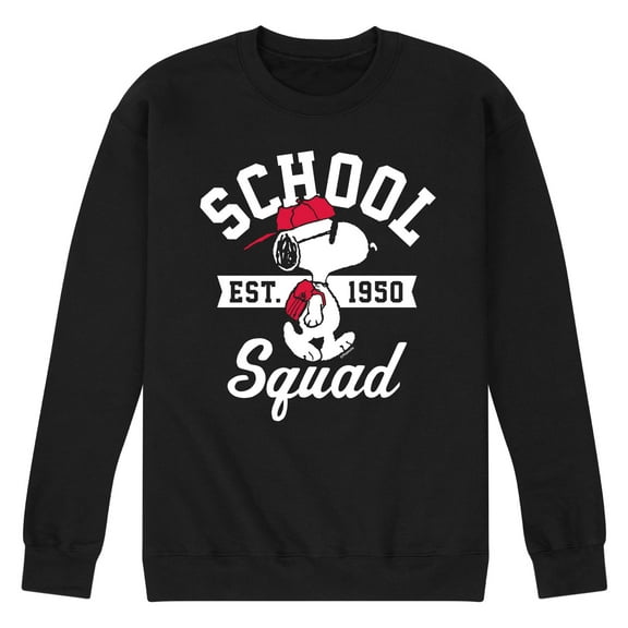 Peanuts - Snoopy School Squad - Men's Crew Neck Fleece Pullover