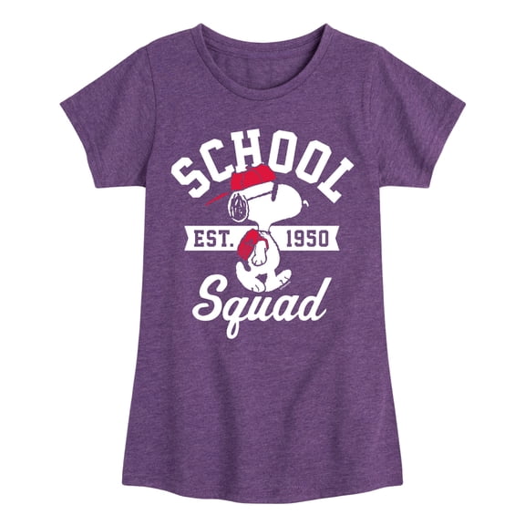 Peanuts - Snoopy School Squad - Toddler & Youth Girls Short Sleeve Graphic T-Shirt