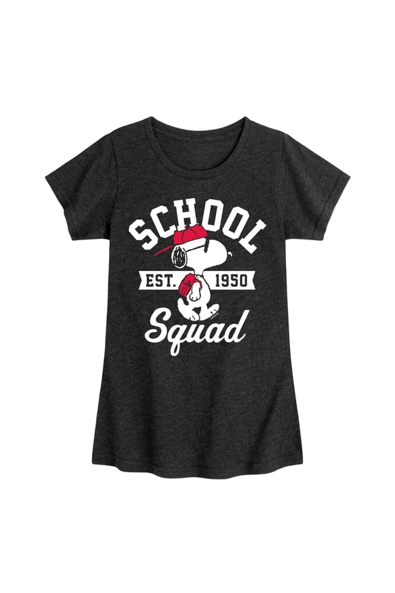 - Snoopy School Squad - Toddler & Youth Girls Short Sleeve Graphic T-Shirt