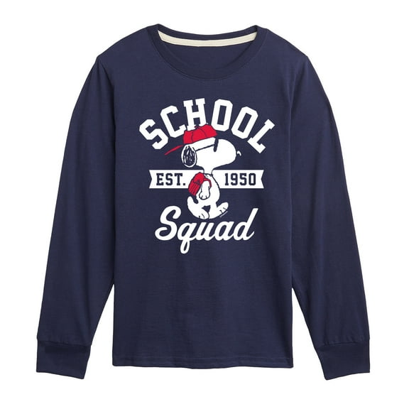 Peanuts - Snoopy School Squad - Toddler & Youth Long Sleeve Graphic T-Shirt