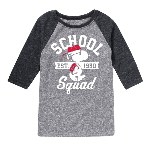 Peanuts - Snoopy School Squad - Toddler & Youth Raglan Graphic T-Shirt