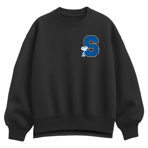 Peanuts - Snoopy School - Women's Oversized Fleece Crew Sweatshirt