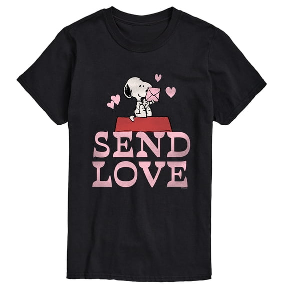 Peanuts - Snoopy Send Love Short Sleeve Graphic T-Shirt