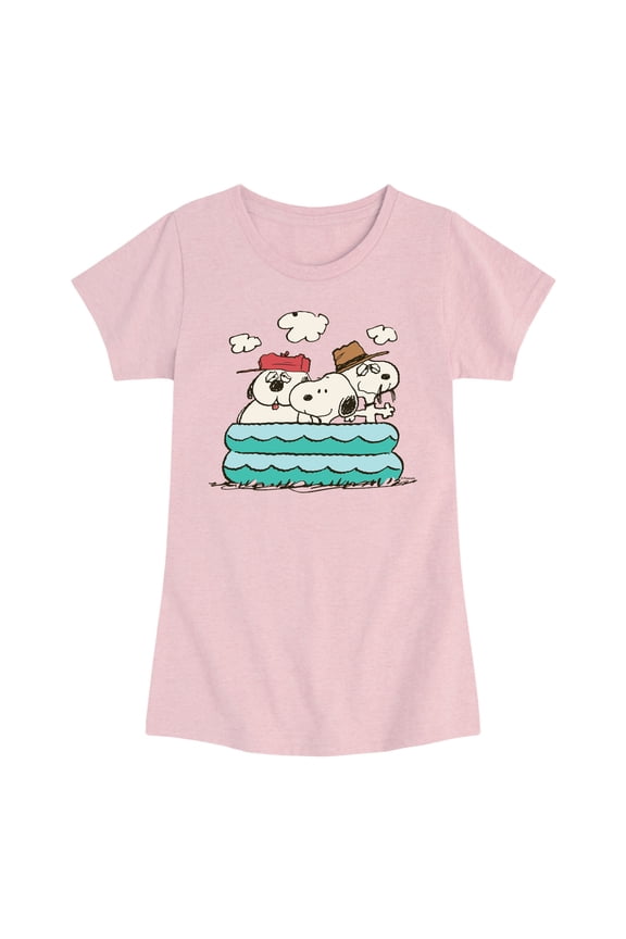 - Snoopy Sibling Pool - Youth Girls Short Sleeve T-Shirt