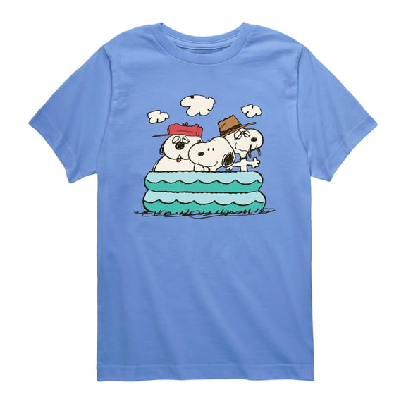Peanuts - Snoopy Sibling Pool - Youth Short Sleeve Graphic T-Shirt