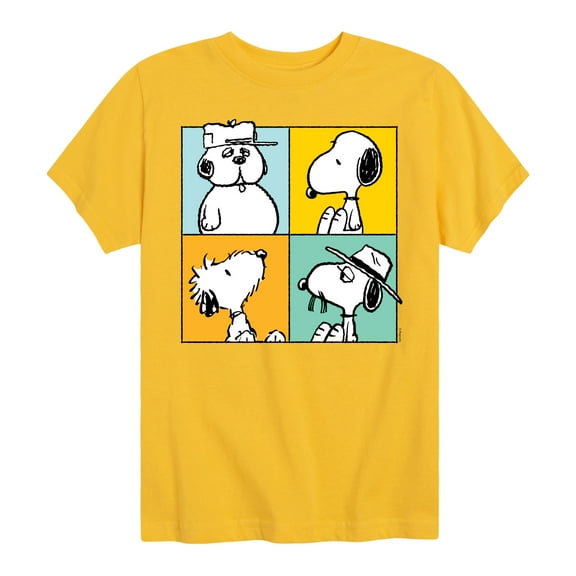 Peanuts - Snoopy Siblings Grid - Toddler And Youth Short Sleeve Graphic T-Shirt