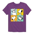 thumbnail image 1 of Peanuts - Snoopy Siblings Grid - Toddler And Youth Short Sleeve Graphic T-Shirt, 1 of 1