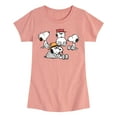 thumbnail image 1 of Peanuts - Snoopy Siblings - Toddler And Youth Girls Short Sleeve Graphic T-Shirt, 1 of 5