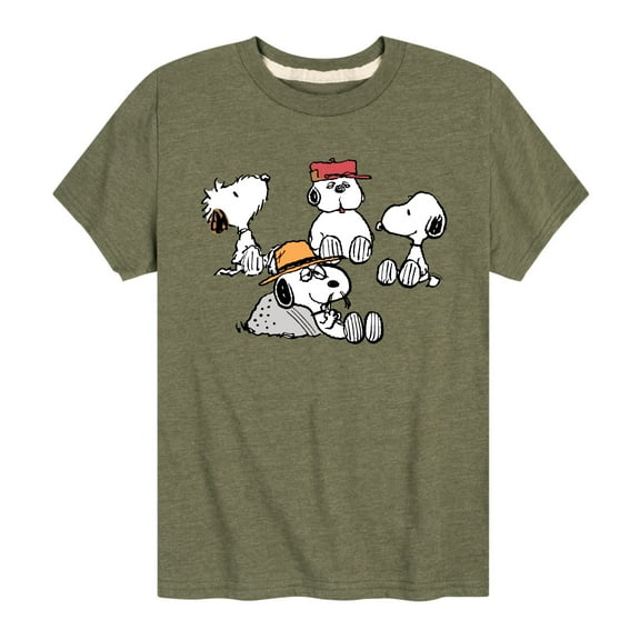 Peanuts - Snoopy Siblings - Toddler And Youth Short Sleeve Graphic T-Shirt