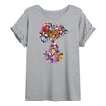 thumbnail image 1 of Peanuts - Snoopy Silhouette Pattern - Juniors Ideal Flowy Muscle T-Shirt, 1 of 6