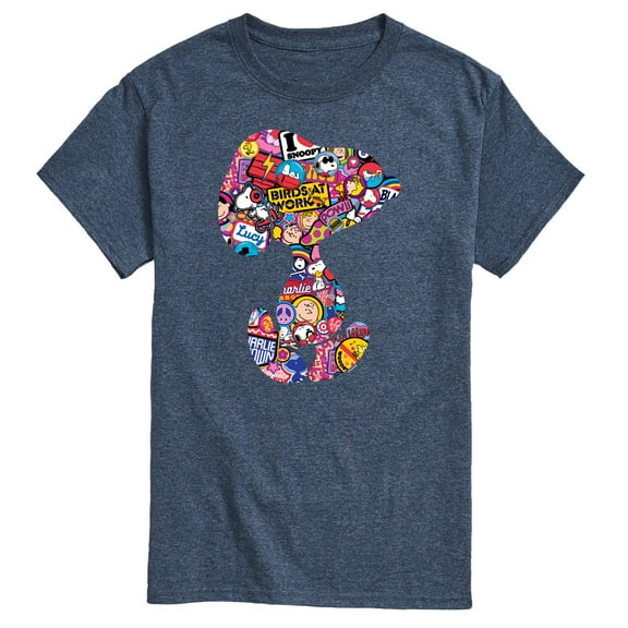 Peanuts - Snoopy Silhouette Pattern - Men's Short Sleeve Graphic T-Shirt