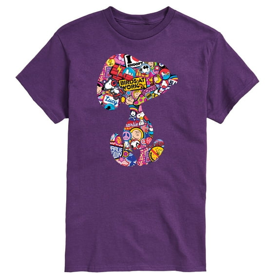 Peanuts - Snoopy Silhouette Pattern - Men's Short Sleeve Graphic T-Shirt