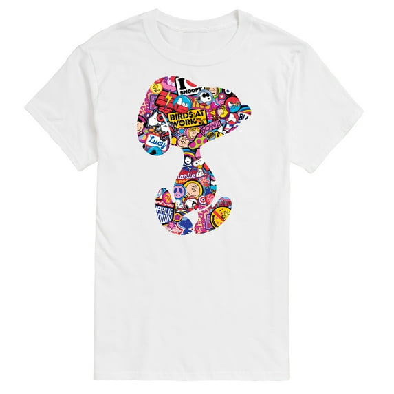 Peanuts - Snoopy Silhouette Pattern - Men's Short Sleeve Graphic T-Shirt