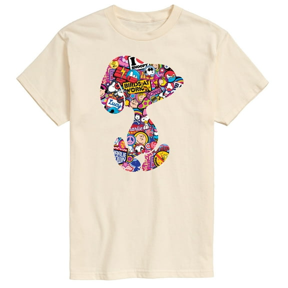 Peanuts - Snoopy Silhouette Pattern - Men's Short Sleeve Graphic T-Shirt