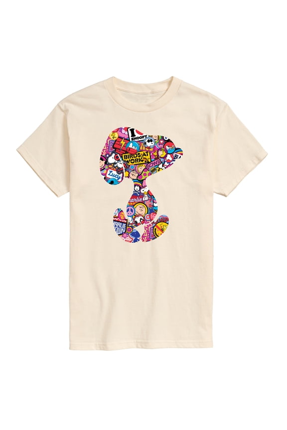 - Snoopy Silhouette Pattern - Men's Short Sleeve Graphic T-Shirt