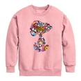 thumbnail image 1 of Peanuts - Snoopy Silhouette Pattern - Toddler And Youth Crewneck Fleece Sweatshirt, 1 of 5