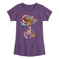 thumbnail image 1 of Peanuts - Snoopy Silhouette Pattern - Toddler And Youth Girls Short Sleeve Graphic T-Shirt, 1 of 6