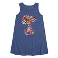 thumbnail image 1 of Peanuts - Snoopy Silhouette Pattern - Toddler and Youth Girls A-line Dress, 1 of 6