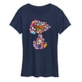 thumbnail image 1 of Peanuts - Snoopy Silhouette Pattern - Women's Short Sleeve Graphic T-Shirt, 1 of 5