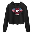 thumbnail image 1 of Peanuts - Snoopy Since 1776 Flag Heart - Juniors Cropped Pullover Hoodie, 1 of 6