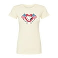 thumbnail image 1 of Peanuts - Snoopy Since 1776 Flag Heart - Juniors Fitted Graphic T-Shirt, 1 of 5