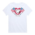 thumbnail image 1 of Peanuts - Snoopy Since 1776 Flag Heart - Toddler & Youth Short Sleeve Graphic T-Shirt, 1 of 6