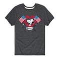 thumbnail image 1 of Peanuts - Snoopy Since 1776 Flag Heart - Toddler & Youth Short Sleeve Graphic T-Shirt, 1 of 6