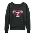 thumbnail image 1 of Peanuts - Snoopy Since 1776 Flag Heart - Women's Lightweight French Terry Long Sleeve Shirt, 1 of 6