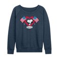 thumbnail image 1 of Peanuts - Snoopy Since 1776 Flag Heart - Women's Lightweight French Terry Long Sleeve Shirt, 1 of 6