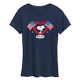 thumbnail image 1 of Peanuts - Snoopy Since 1776 Flag Heart - Women's Short Sleeve Graphic T-Shirt, 1 of 6