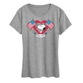 thumbnail image 1 of Peanuts - Snoopy Since 1776 Flag Heart - Women's Short Sleeve Graphic T-Shirt, 1 of 6