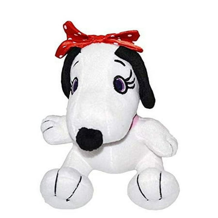 Peanuts Snoopy Sister Belle 6" (15 cm) Plush Doll Toy.Red Bow.