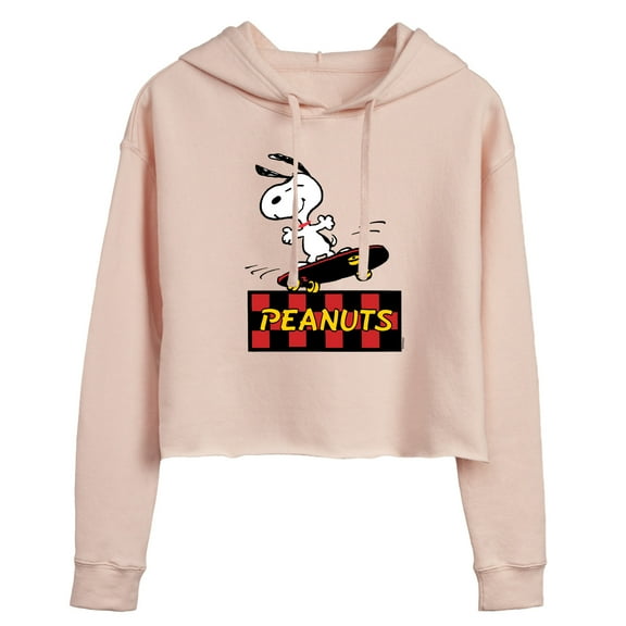 Peanuts - Snoopy Skater - Ladies Cropped Hoodie