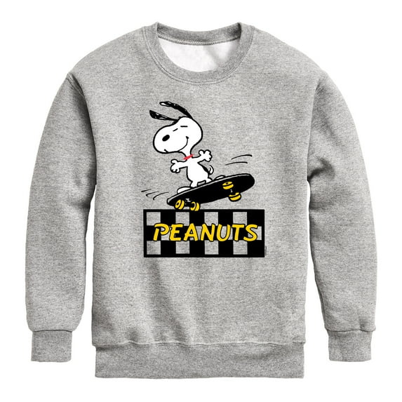 Peanuts - Snoopy Skater - Toddler & Youth Crewneck Fleece Sweatshirt