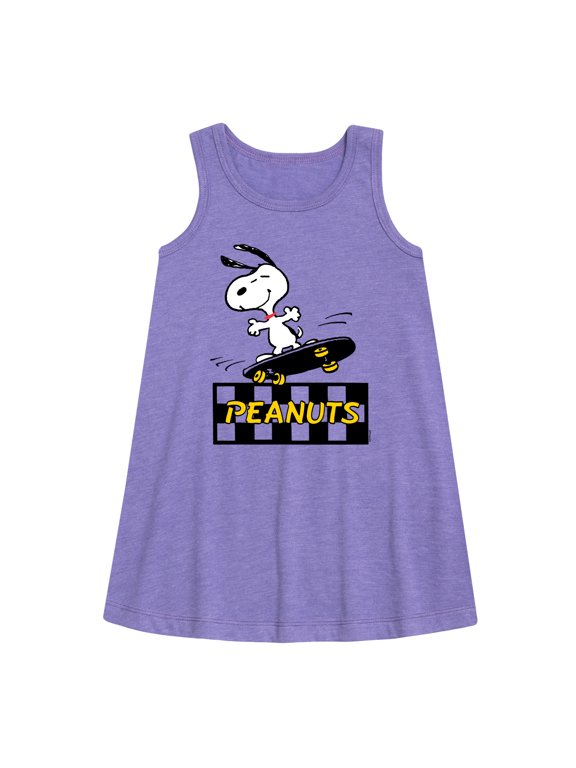 - Snoopy Skater Girls' Graphic Sleeveless Aline Dress