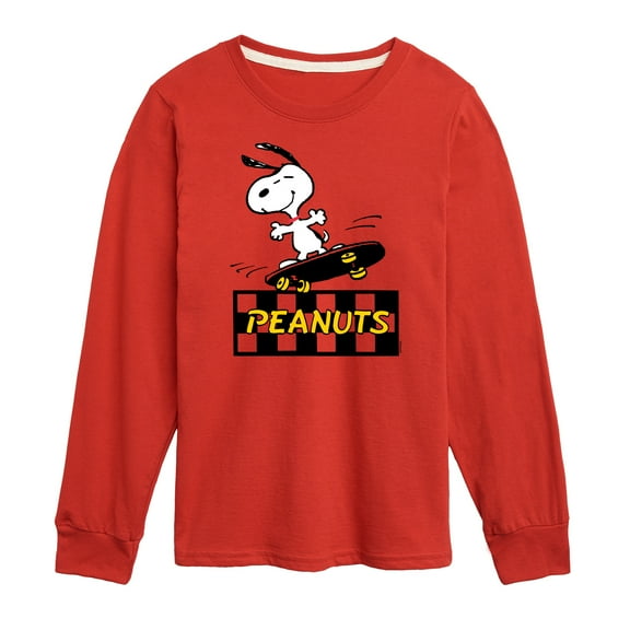Peanuts - Snoopy Skater  - Toddler & Youth Long Sleeve Graphic T-Shirt