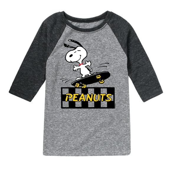 Peanuts - Snoopy Skater - Toddler & Youth Raglan Graphic T-Shirt