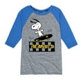 thumbnail image 1 of Peanuts - Snoopy Skater  - Toddler & Youth Raglan Graphic T-Shirt, 1 of 4