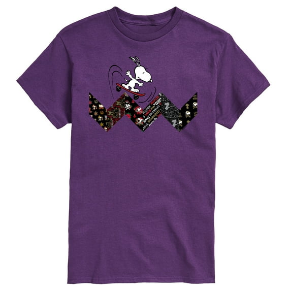 Peanuts - Snoopy Skating Pattern - Men's Short Sleeve Graphic T-Shirt