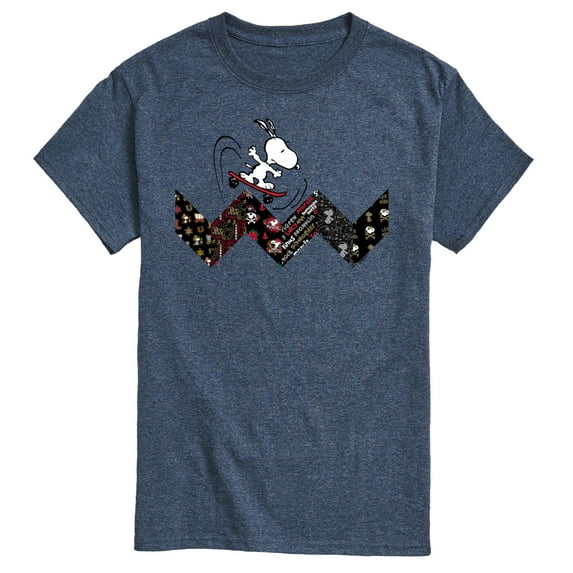 Peanuts - Snoopy Skating Pattern - Men's Short Sleeve Graphic T-Shirt