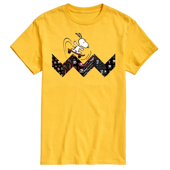 Peanuts - Snoopy Skating Pattern - Men's Short Sleeve Graphic T-Shirt